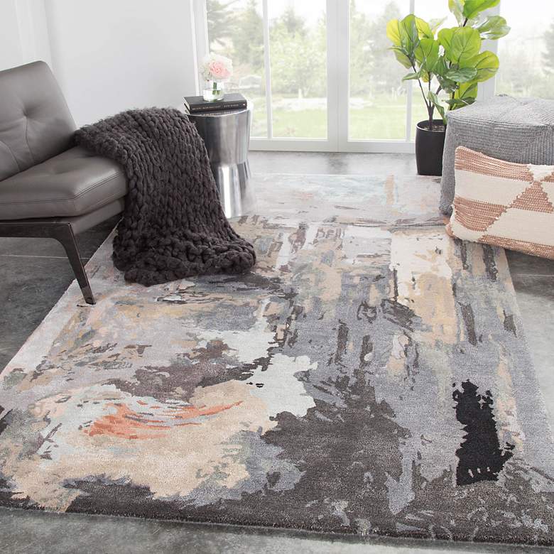 Image 1 Jaipur Genesis Luella GES25 5'x8' Gray and Blush Area Rug