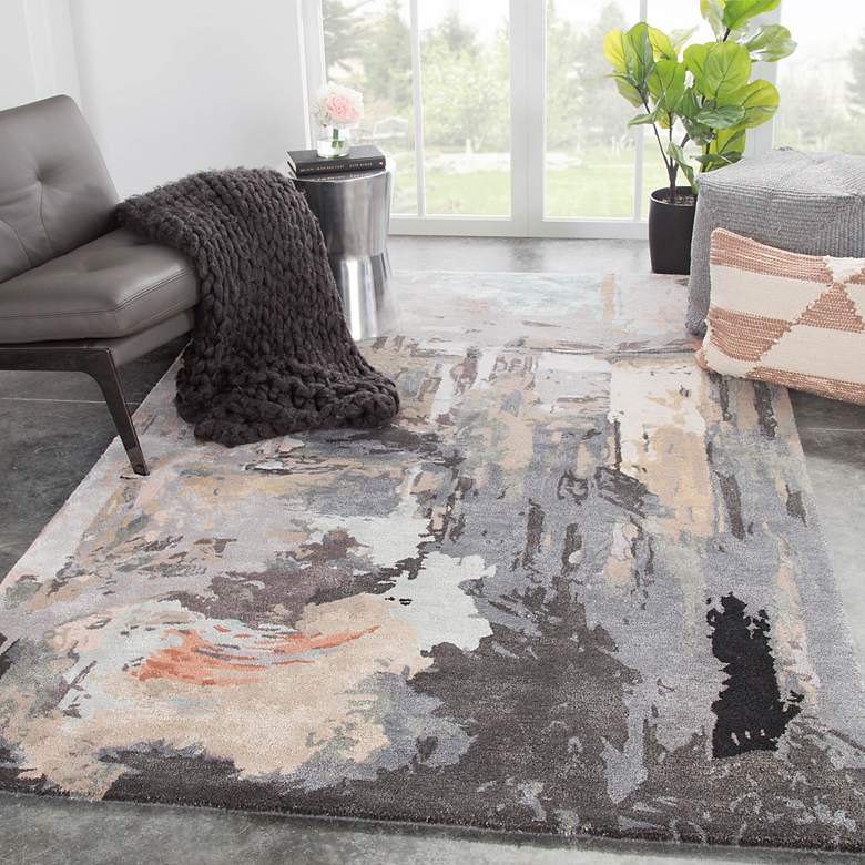 Image 1 Jaipur Genesis Luella GES25 5&#39;x8&#39; Gray and Blush Area Rug