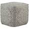 Jaipur Harlowe Slate and Light Gray Cuboid Pouf Ottoman