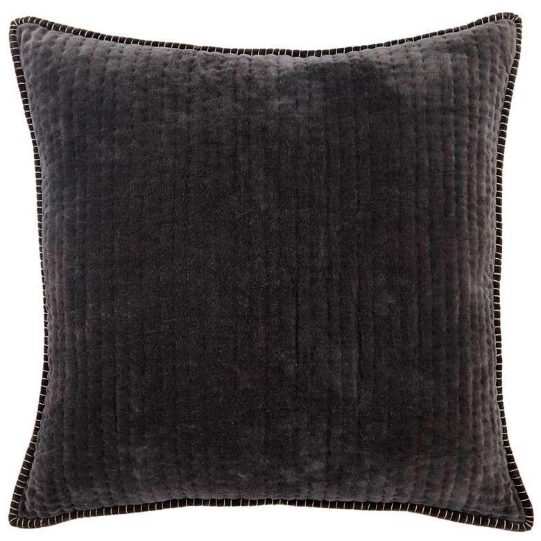 Image 1 Jaipur Lexington Charcoal Gray 26" Square Throw Pillow