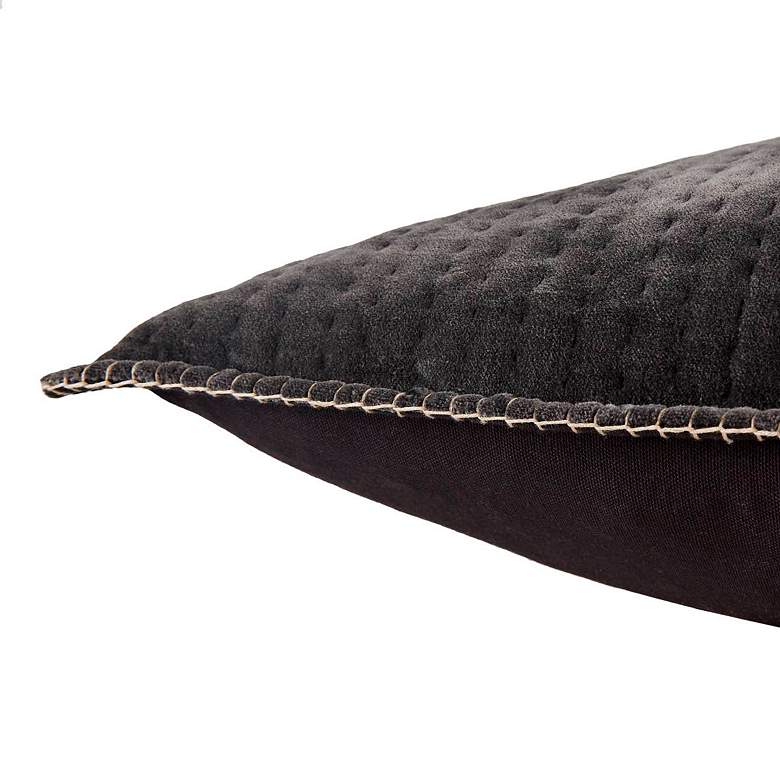 Image 2 Jaipur Lexington Charcoal Gray 26" Square Throw Pillow more views