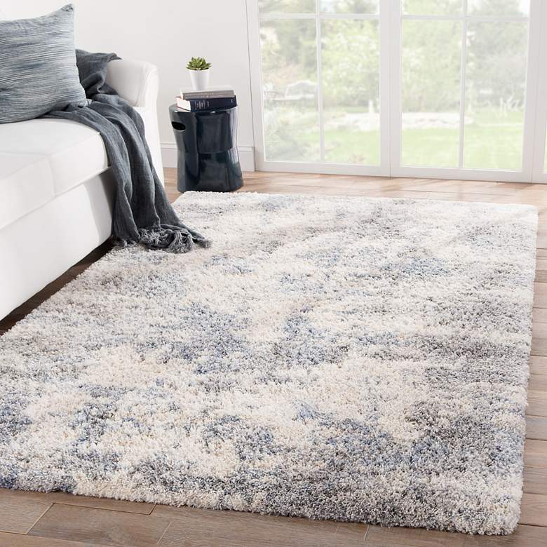 Image 1 Jaipur Lyra Harmony LYR03 5'3"x7'7" Gray and Blue Area Ru