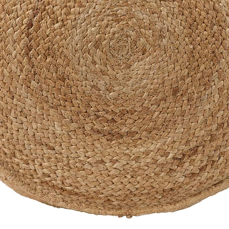 Image 3 Jaipur Nadal Lenore Tan Jute Cylinder Pouf Ottoman more views