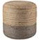 Jaipur Oliana Taupe and Beige Ombre Cylinder Tall Pouf Ottoman