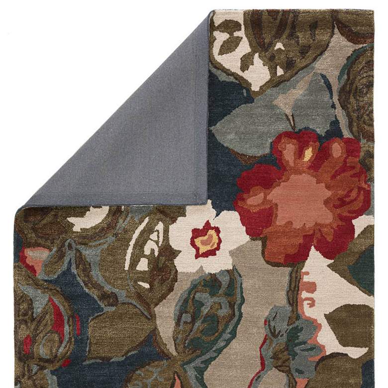Image 3 Jaipur Petal Pusher BL116 5&#39;x8&#39; Green Red Floral Area Rug more views