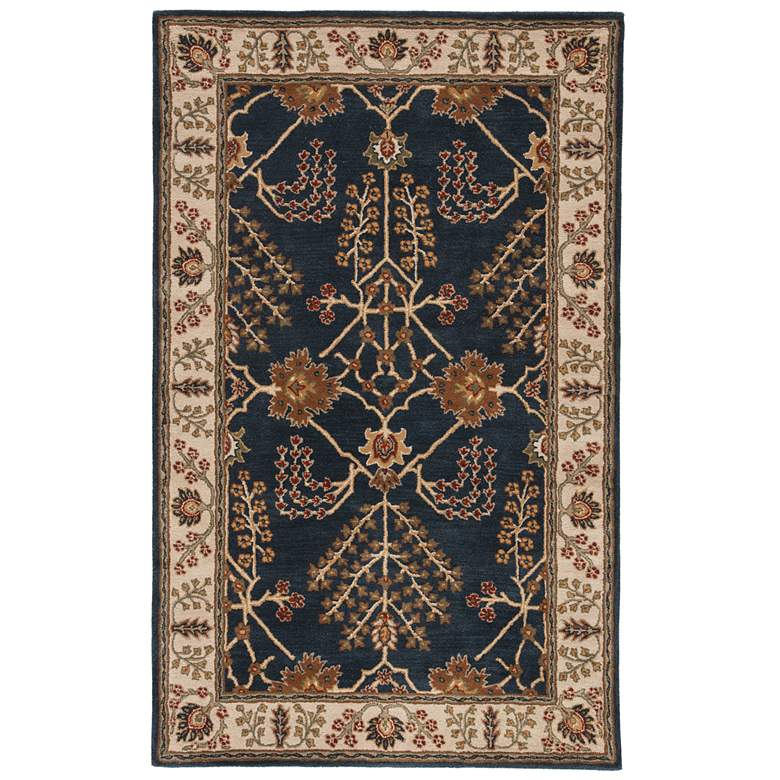 Image 2 Jaipur Poeme Chambery PM82 5&#39;x8&#39; Blue and Off-White Area Rug