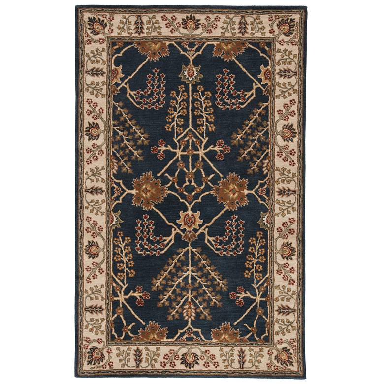 Image 2 Jaipur Poeme Chambery PM82 5'x8' Blue and Off-White Area Rug