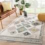1_Jaipur Polaris POL17 5'3"x7'6" Yellow Blue Area Rug