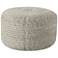 Jaipur Santa Rosa Gray and Cream Cylinder Pouf Ottoman