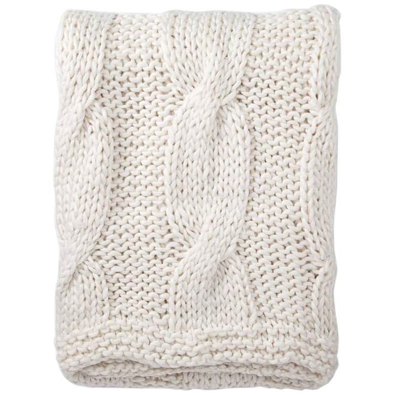 Image 1 Jaipur Serin Koen Ivory Decorative Throw Blanket