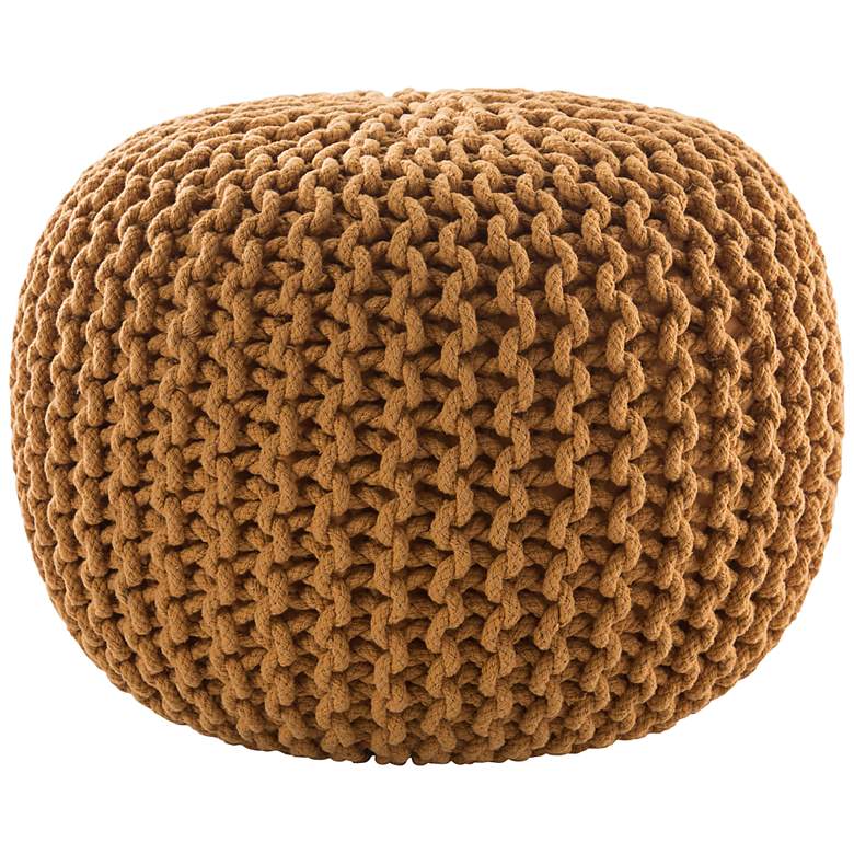 Image 3 Jaipur Spectrum Pouf Textured Yellow Round Pouf Ottoman