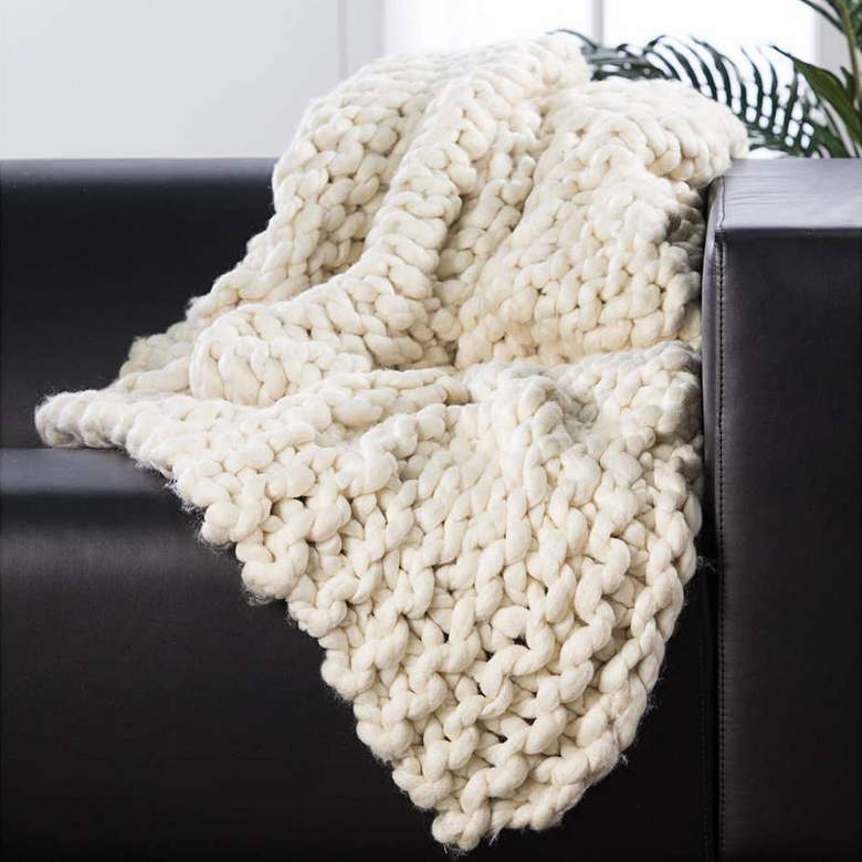 Image 1 Jaipur Sublime Aya Ivory Decorative Throw Blanket