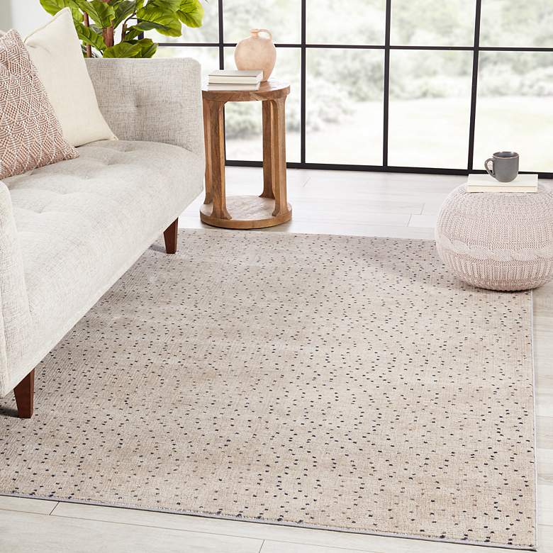 Image 1 Jaipur Sundar Melora SUD03 5&#39;3 inchx8&#39; Beige and Gray Area Rug