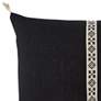 Jaipur Taiga Loma Black Tribal 22" Square Throw Pillow