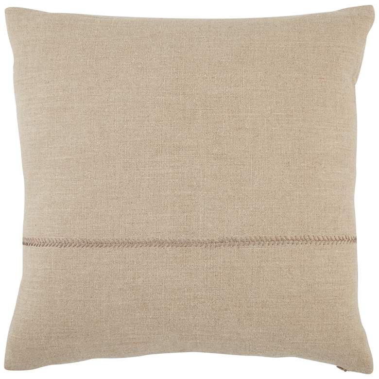Image 2 Jaipur Taiga Ortiz Solid Light Gray 22 inch Square Throw Pillow