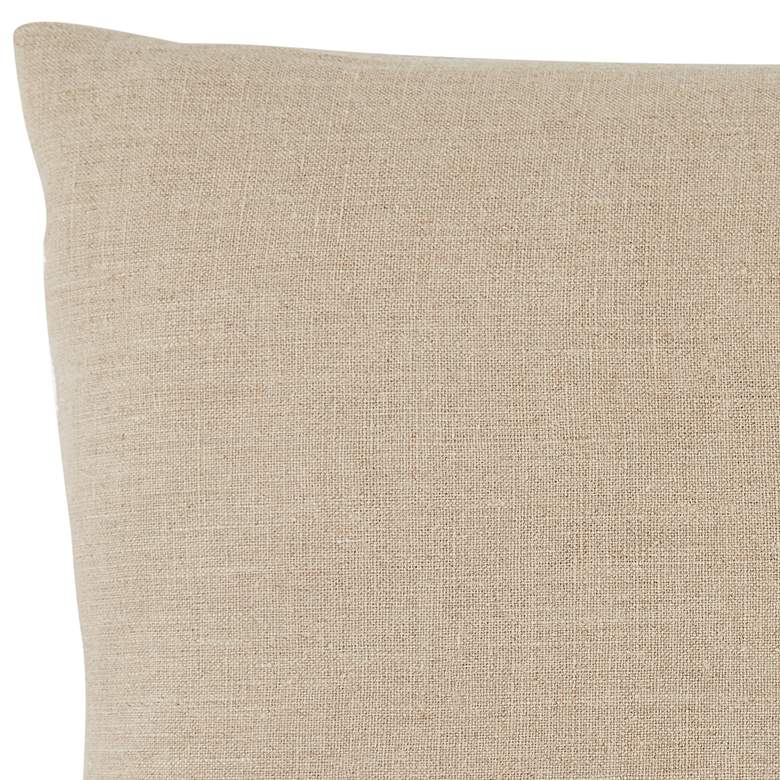 Image 3 Jaipur Taiga Ortiz Solid Light Gray 22" Square Throw Pillow more views
