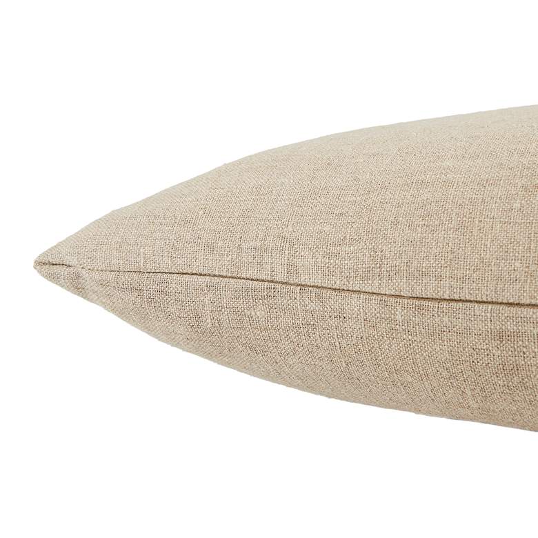Image 5 Jaipur Taiga Ortiz Solid Light Gray 22" Square Throw Pillow more views