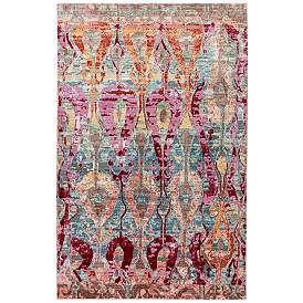 Image1 of Jaipur Varuna RUG133463 5'x8' Pale Blue Trellis Area Rug