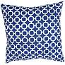 Jaipur Veranda Chain Blue 18" Indoor-Outdoor Pillow