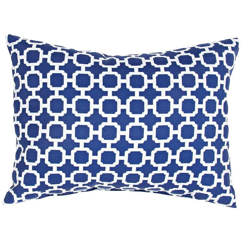 Image 1 Jaipur Veranda Chain Blue 18"x13" Indoor-Outdoor Pillow