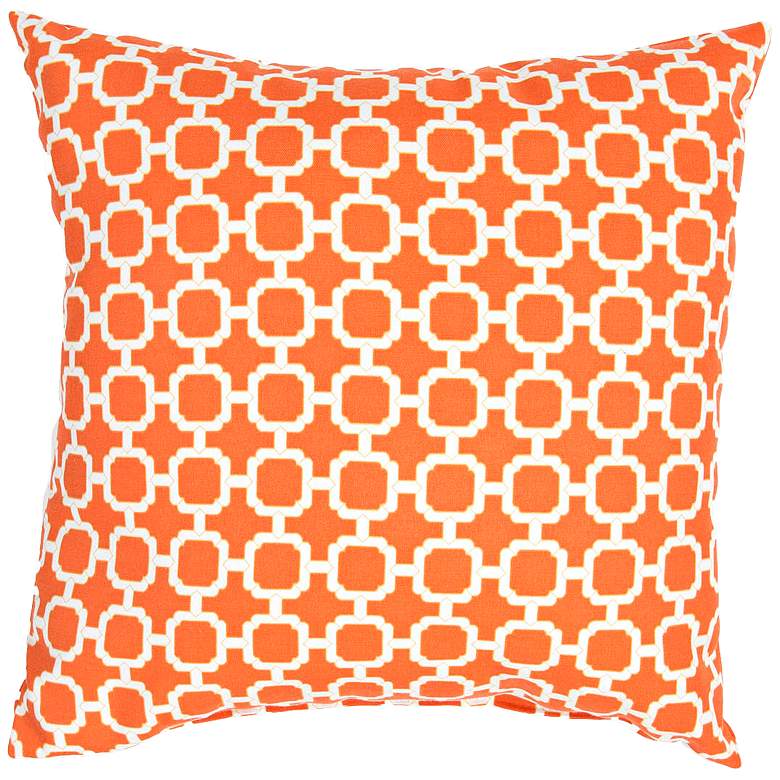 Image 1 Jaipur Veranda Chain Bold Orange 18" Indoor-Outdoor Pillow