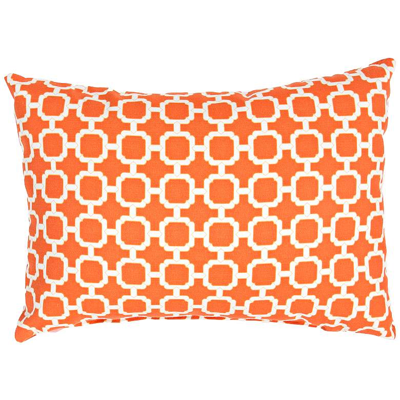 Image 1 Jaipur Veranda Chain Orange 18 inchx13 inch Indoor-Outdoor Pillow