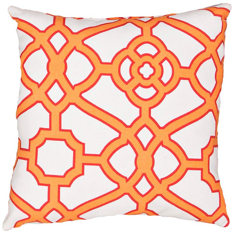 Image 1 Jaipur Veranda Gate Orange 18 inch Indoor-Outdoor Pillow