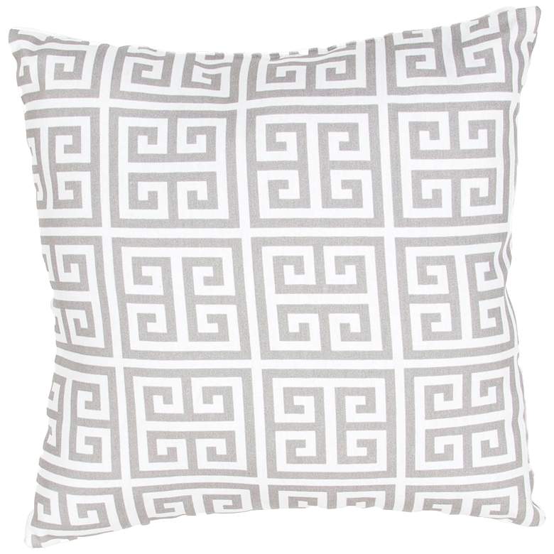 Image 1 Jaipur Veranda Greek Key Gray 18 inch Indoor-Outdoor Pillow