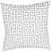 Jaipur Veranda Greek Key Gray 18" Indoor-Outdoor Pillow