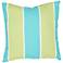 Jaipur Veranda Green-Blue 18"W Striped Indoor-Outdoor Pillow