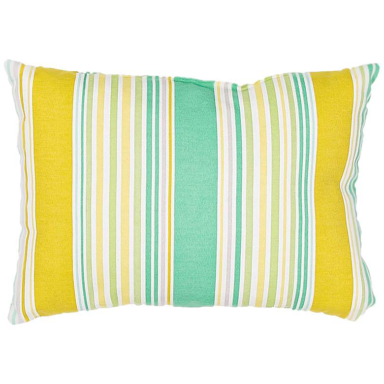 Image 1 Jaipur Veranda Green-Yellow 18 inchx13 inch Indoor-Outdoor Pillow