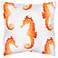 Jaipur Veranda Orange Seahorse 18" Indoor-Outdoor Pillow