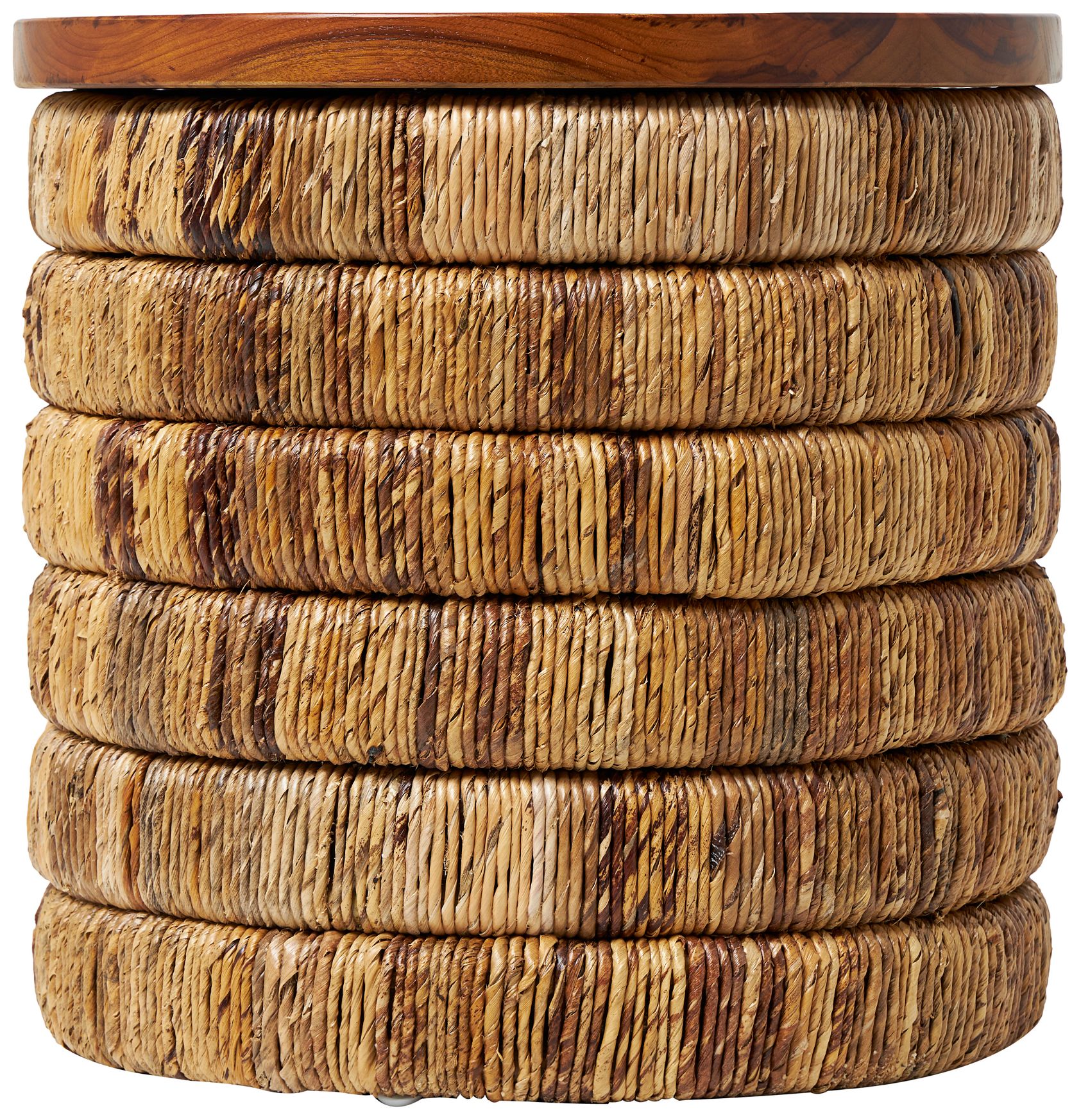 Image 4 Jakarta 17 3/4" Wide Brown Seagrass Round Accent End Table more views