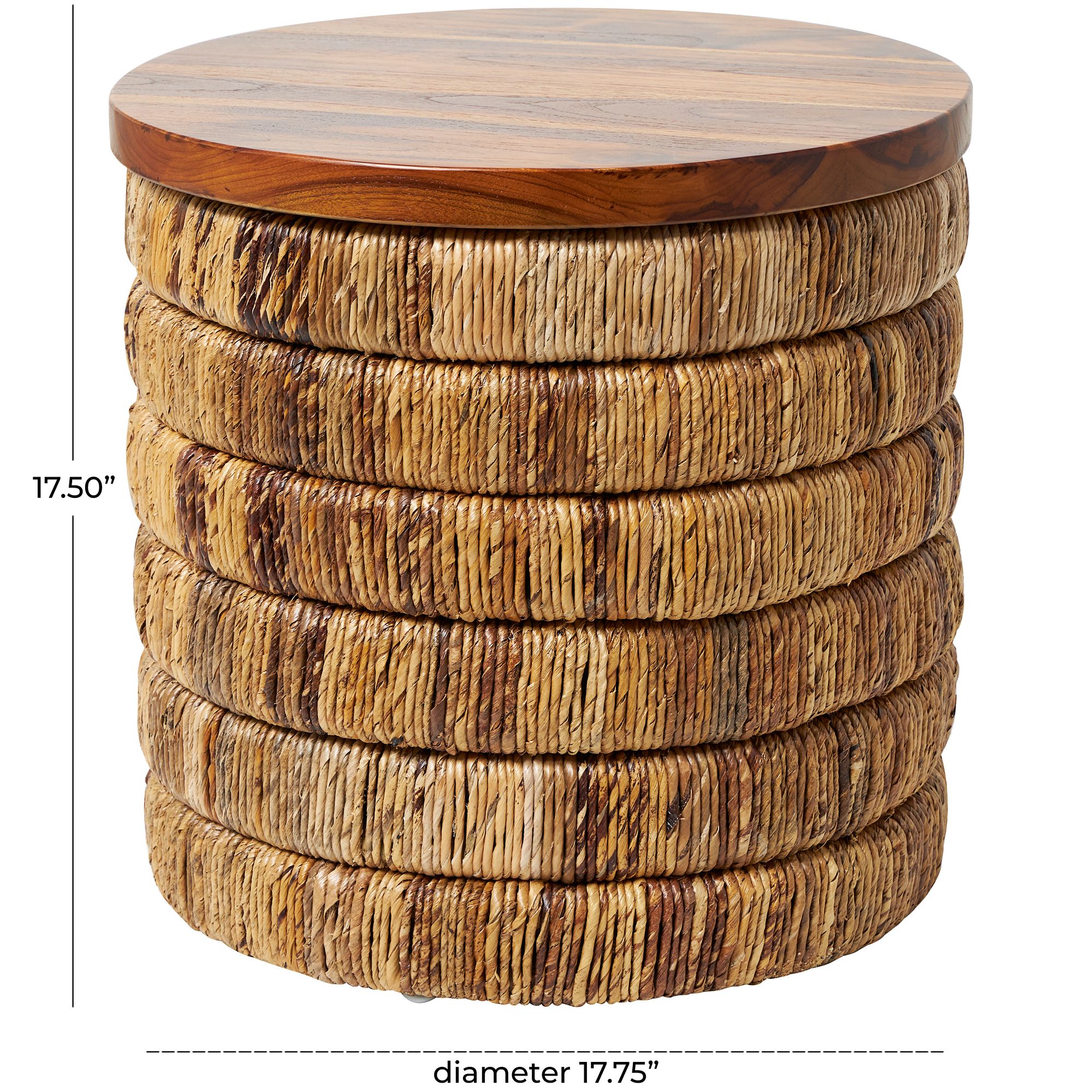 Image 6 Jakarta 17 3/4" Wide Brown Seagrass Round Accent End Table more views