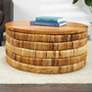 Jakarta 33 1/2" Wide Brown Seagrass Round Coffee Table