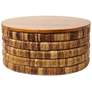Jakarta 33 1/2" Wide Brown Seagrass Round Coffee Table