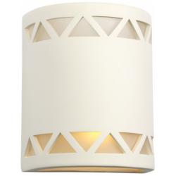 Jaken-10-Inch-High-Row-of-Triangles-Ceramic-Paintable-White-Up/Down-LED