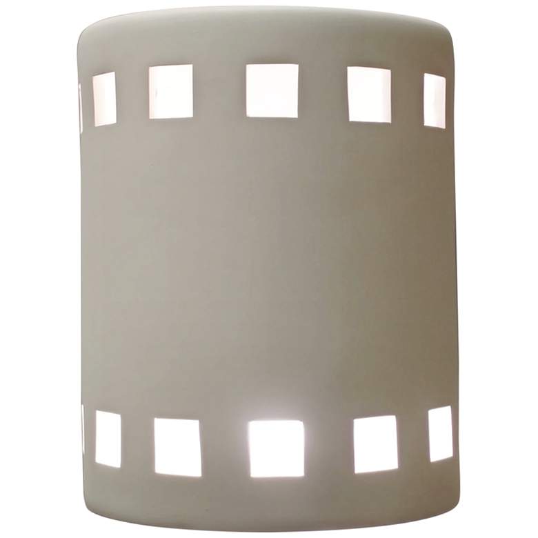 Image 1 Jaken 10 inch High White Row of Squares LED Outdoor Wall Light