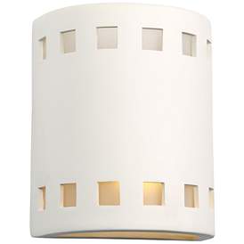 Image2 of Jaken 10" High White Row of Squares LED Outdoor Wall Light