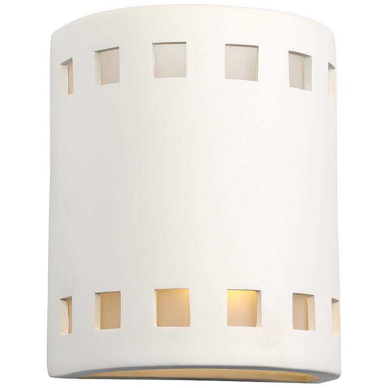 Image 2 Jaken 10" High White Row of Squares LED Outdoor Wall Light