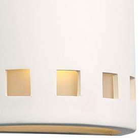Image3 of Jaken 10" High White Row of Squares LED Outdoor Wall Light more views