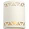 Jaken 10" High White Row of Triangles LED Outdoor Wall Light