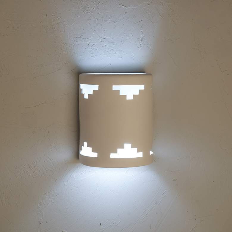 Image 3 Jaken 10 inchH White Bisque Mesa Cutout LED Outdoor Wall Light more views