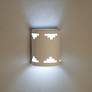 Jaken 10"H White Bisque Mesa Cutout LED Outdoor Wall Light