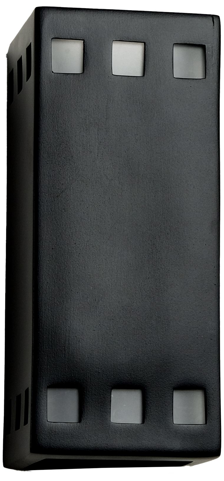 Image 2 Jaken-12.5-inch-high-ceramic-black-up/down-LED-outdoor-wall-light