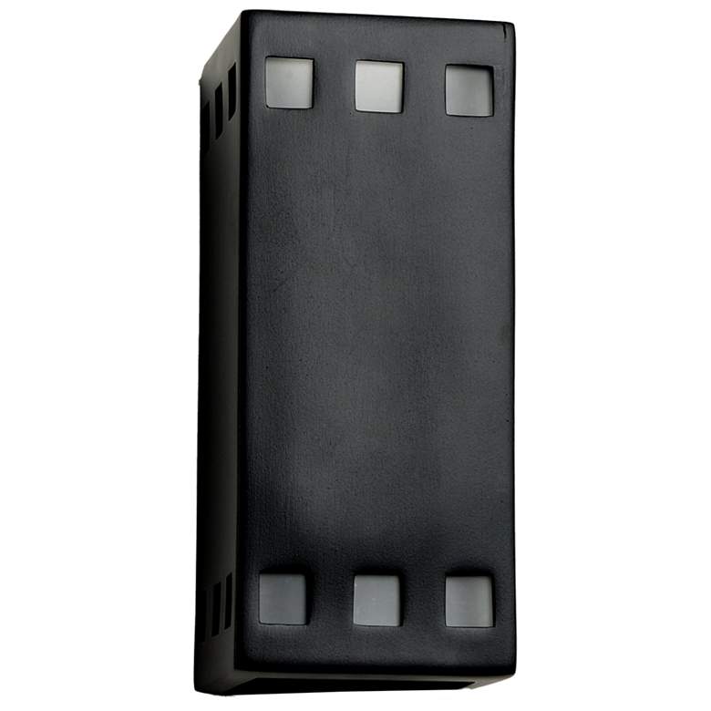 Image 2 Jaken-12.5-inch-high-ceramic-black-up/down-LED-outdoor-wall-light