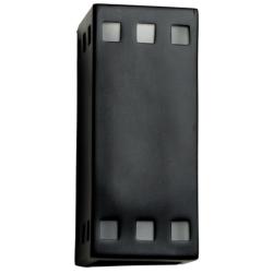 Jaken-12.5-inch-high-ceramic-black-up/down-LED-outdoor-wall-light