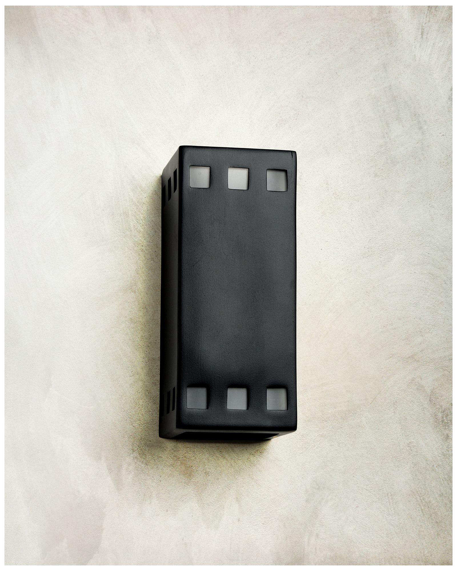 Image 3 Jaken-12.5-inch-high-ceramic-black-up/down-LED-outdoor-wall-light more views