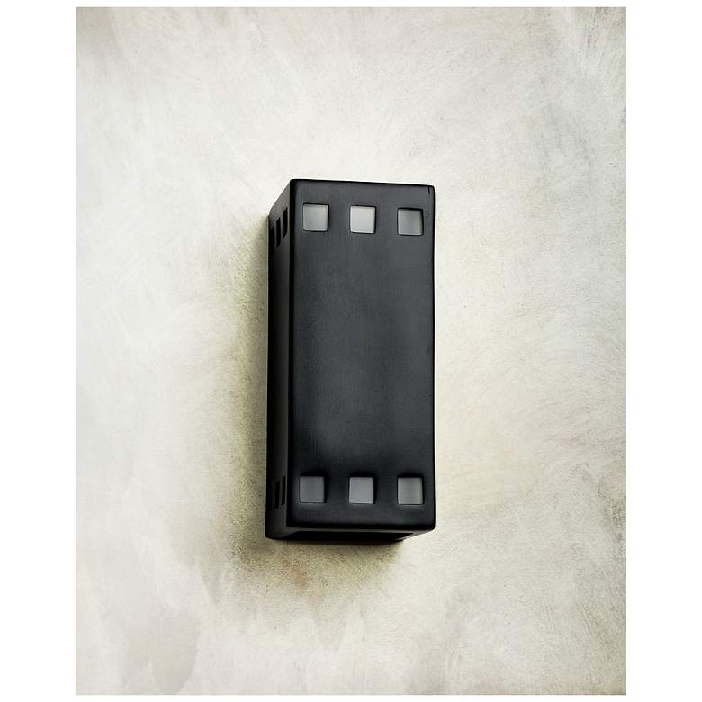 Image 3 Jaken-12.5-inch-high-ceramic-black-up/down-LED-outdoor-wall-light more views
