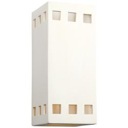 Jaken 12 1/2&quot; High Paintable White Bisque Outdoor Wall Light